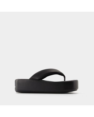 Balenciaga Rise Thong Sandals - Black