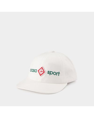 Casablancabrand Embroidered Casa Sport Logo Hat - - White - Cotton