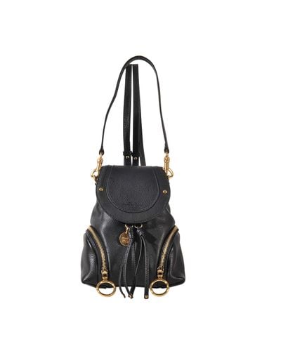 See By Chloé Olga Small Backpack In Black Grained Calfskin