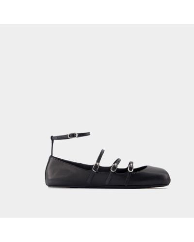 Alexander McQueen Leather Ballet Flats - Black