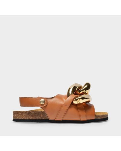 JW Anderson Chain-link Sandals - Brown