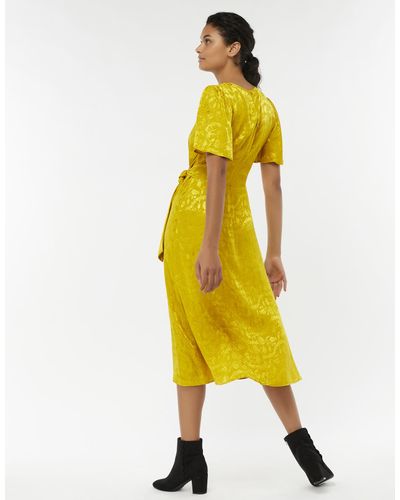 joenie jacquard wrap dress