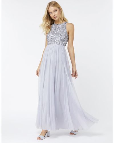 scarlett embellished tulle maxi dress