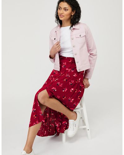 monsoon red denim jacket