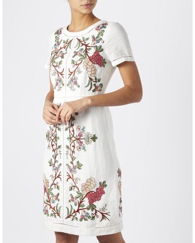 monsoon white linen dress