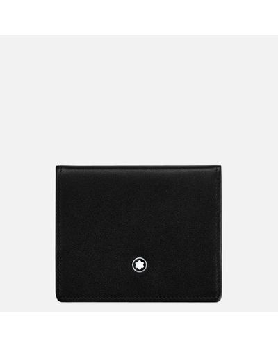Montblanc Meisterstück Black Coin Purse Made From Leather Pocket Accessories Black