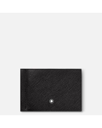 Montblanc Sartorial Wallet 6cc With Money Clip - Black