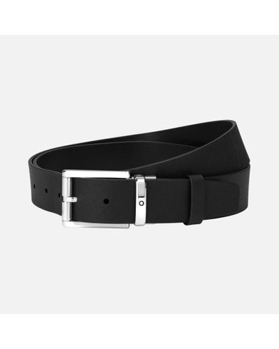Montblanc Black 35 Mm Leather Belt