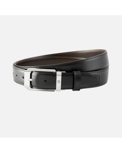 Montblanc Black/brown 30 Mm Reversible Leather Belt