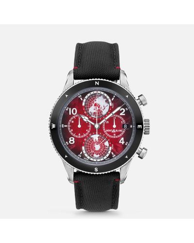 Montblanc 1858 Geosphere Chronograph 0 Oxygen Limited Edition - 290 Pieces - Wrist Watches - Red