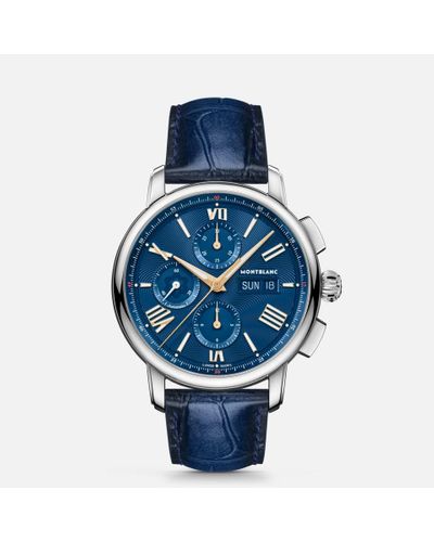 Montblanc Star Legacy Chronograph Day & Date Limited Edition - 800 Pieces - Wrist Watches - Blue