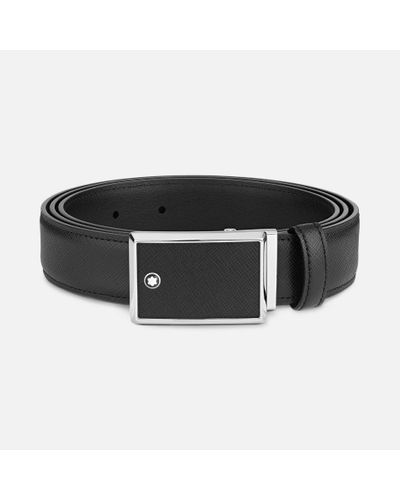 Montblanc Slim Leather Belt - Black