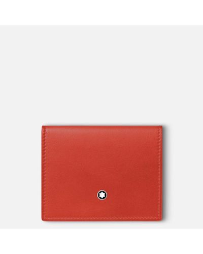 Montblanc Soft Trio Card Holder 4cc - Card Holders - Red