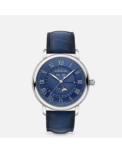 Montblanc Star Legacy Full Calendar 42 Mm - Wrist Watches - Blue