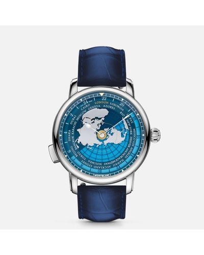 Montblanc Star Legacy Orbis Terrarum Around The World In 80 Days Limited Edition - 360 Pieces - Wrist Watches - Blue