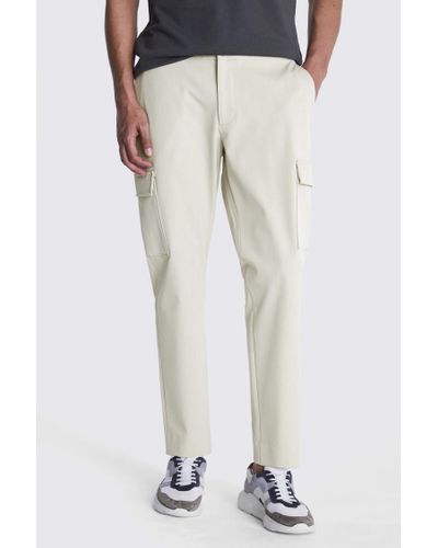 Moss Light Taupe Cargo Trousers - Natural