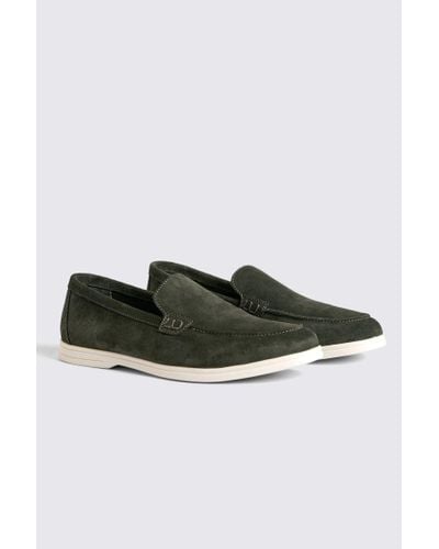 Moss Lewisham Suede Casual Loafer - Green