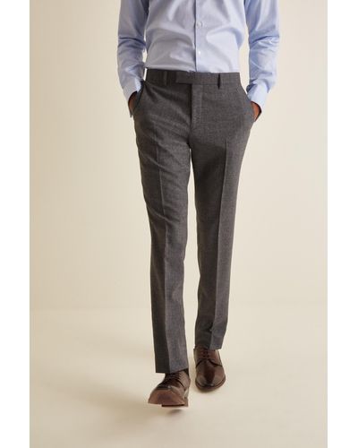 DKNY Slim Fit Grey Texture Trousers