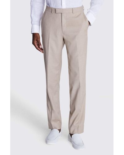 Moss Tailored Fit Blonde Camel Trousers - Natural