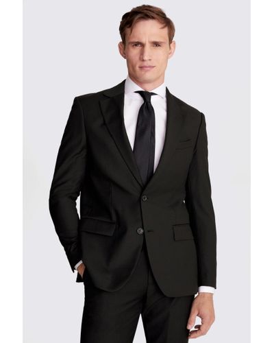 Moss Tailored Fit Stretch Suit Jacket - Black