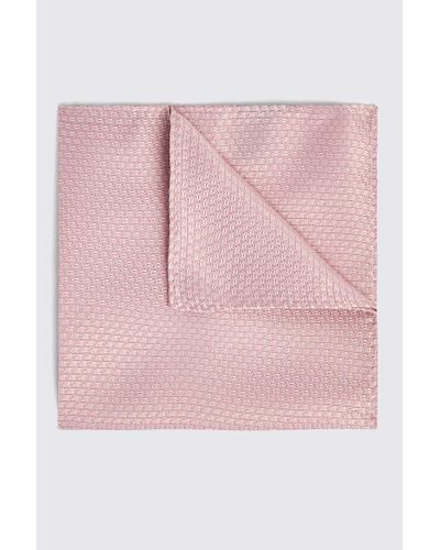Moss Dusty Textured Pocket Square - Pink