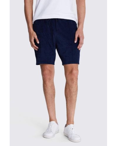 Moss Terry Towelling Shorts - Blue