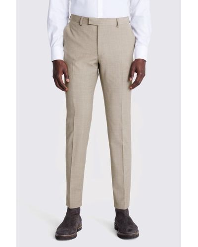 DKNY Slim Fit Taupe Trousers - Natural