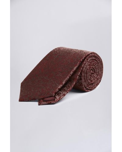 Moss Mulberry Floral Silk Tie - Brown