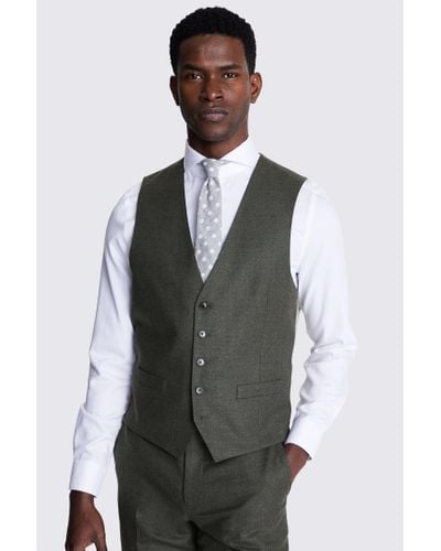 Moss Tailored Fit Army Performance Waistcoat - Green