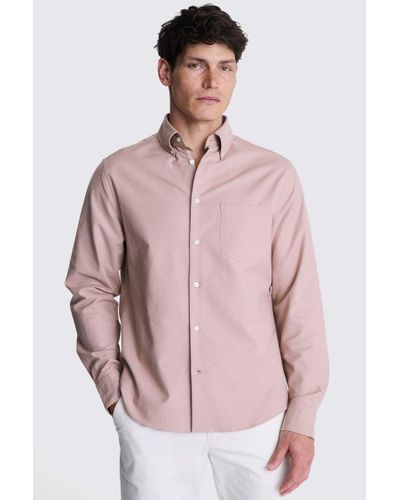 Moss Dusty Washed Oxford Shirt - Pink