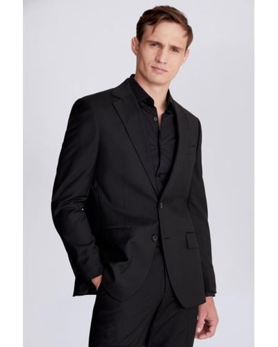 Moss Regular Fit Stretch Suit Jacket - Black