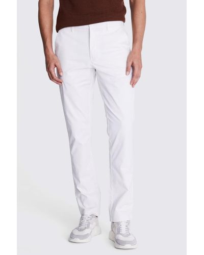 Moss Tailored Fit Off Stretch Chinos - White