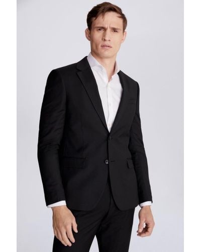 Moss Slim Fit Stretch Suit Jacket - Black
