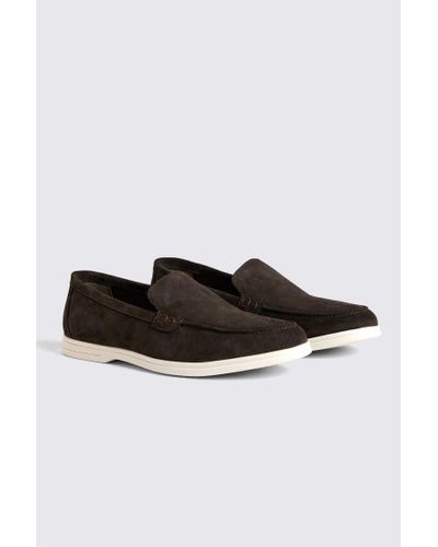 Moss Lewisham Suede Casual Loafer - White