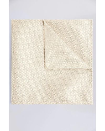 Moss Champagne Textured Pocket Square - Natural
