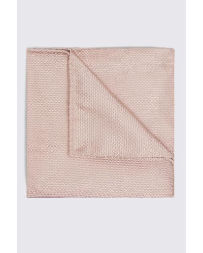 Moss Dusty Silk Semi-Plain Pocket Square - Pink