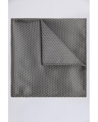 Moss Textured Pocket Square - Grey