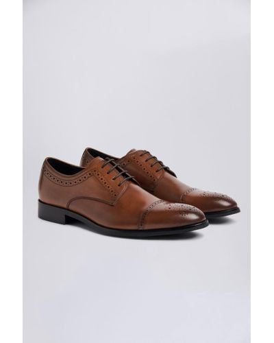 John White John Lucan Tan Brogue Shoes - Brown