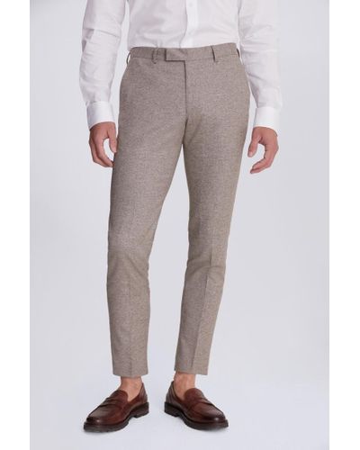 Moss Slim Neutral Trousers - Grey