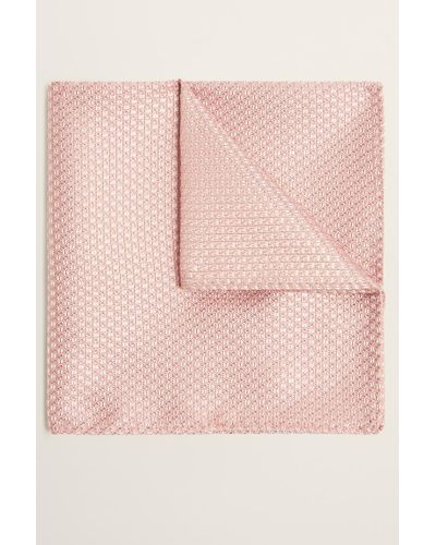 Moss Dusty Textured Pocket Square - Pink