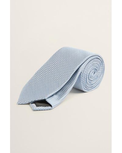 Moss Sky Textured Tie - Blue
