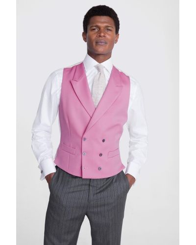 Moss Tailored Fit Morning Waistcoat - Pink