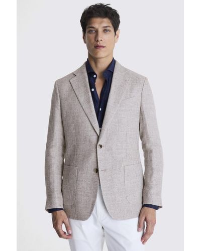 ZEGNA Italian Tailored Fit Taupe Jacket - Grey