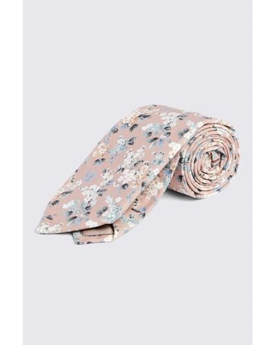 Liberty Dusty Ditsy Floral Tie Made With Fabric - White