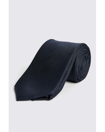 Moss Oxford Silk Tie - Blue
