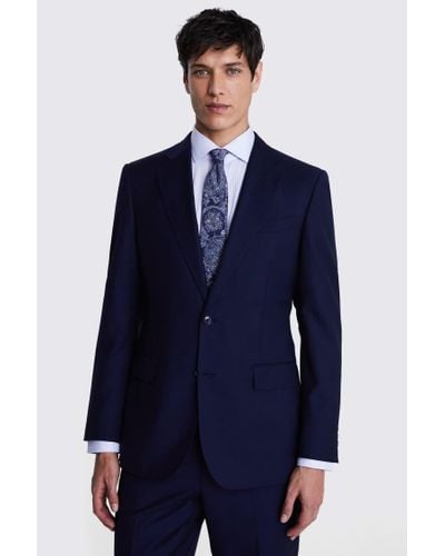 Zegna Italian Tailored Fit Suit Jacket - Blue