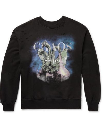 Amiri Cotton Chaos Sweatshirt in Black for Men - Lyst