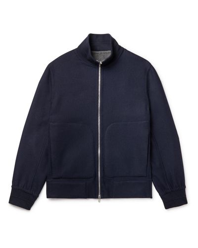 Brunello Cucinelli Reversible Cashmere And Silk-blend Bomber Jacket in ...