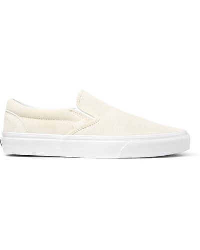 beige suede slip on vans