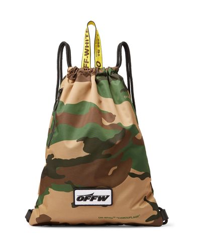 camo drawstring backpack